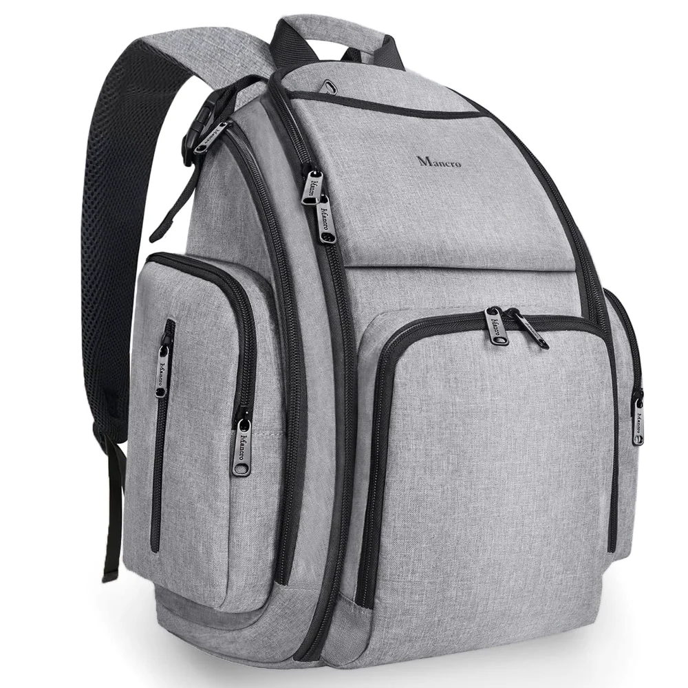 Mancro Diaper Bag Backpack with Stroller Straps