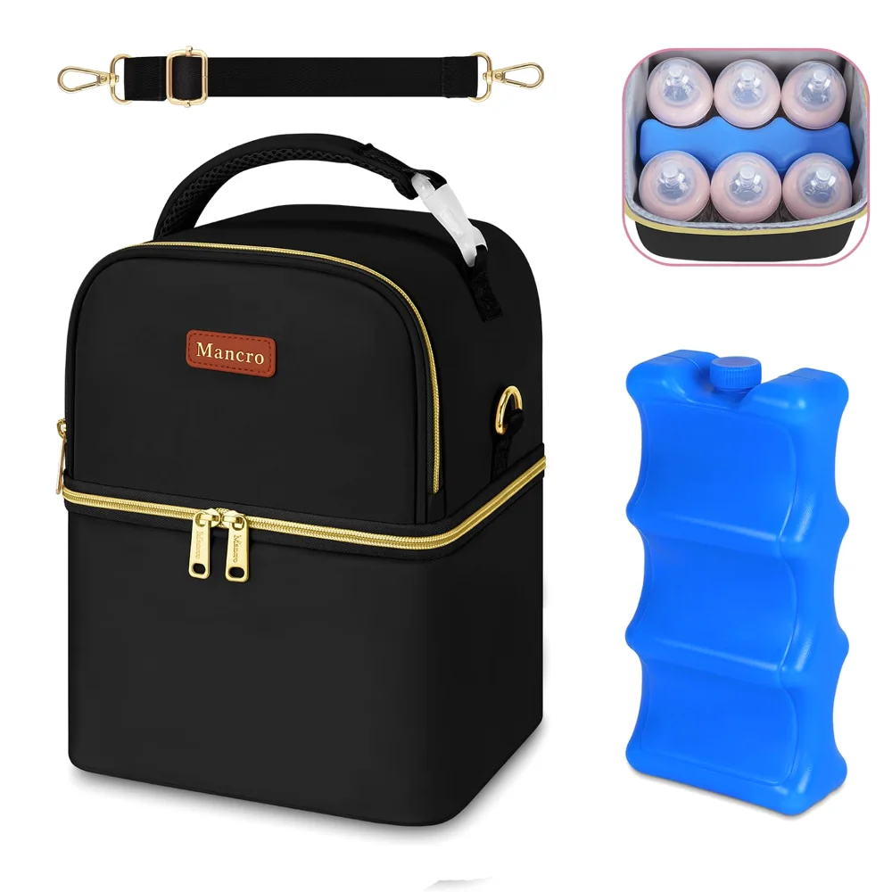 Mancro Double-Layer Bottle Bag for Daycare